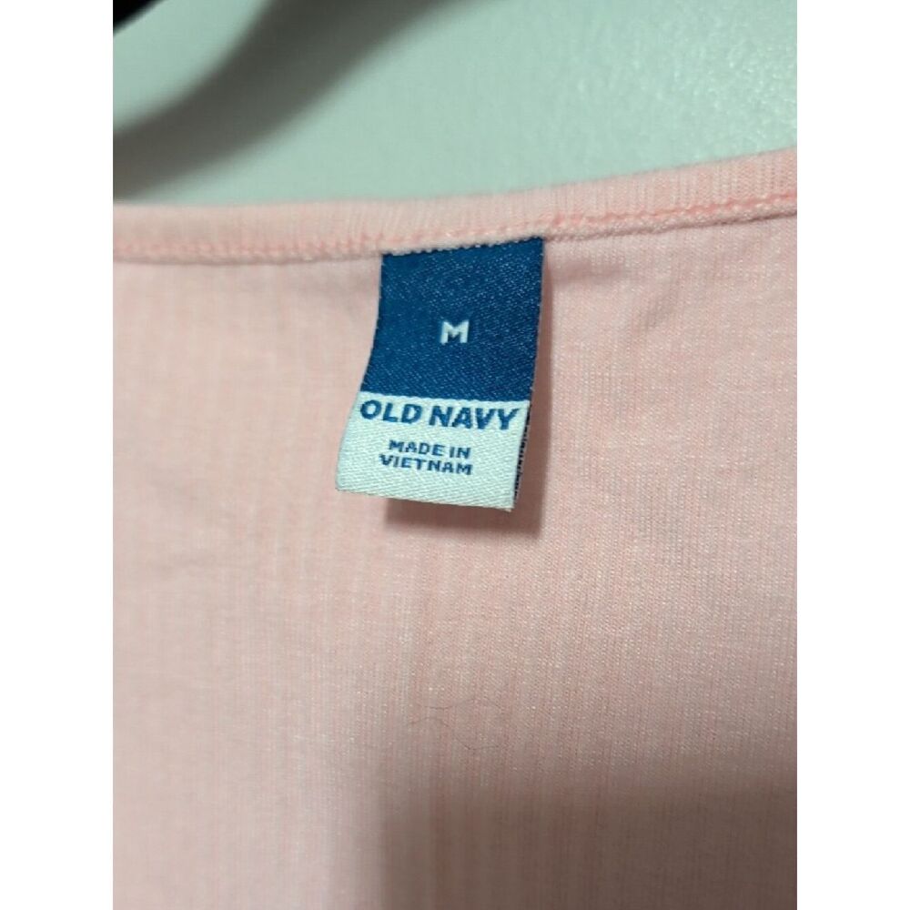 Old Navy Light Pink Ribbed Scoop Neck Short Sleeve Tee - Picture 2 of 6